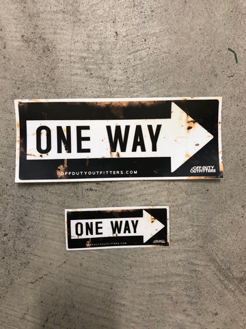 One way Jumbo sticker