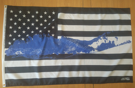 Thin Blue Island 3x5 Tailgate flag